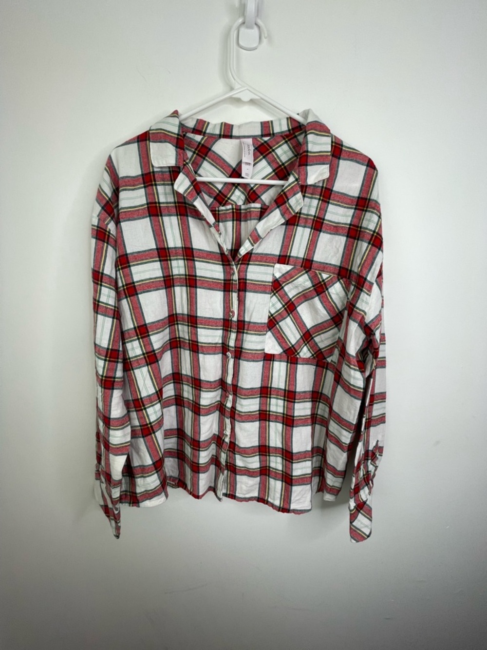 Auden Red, White & Green Plaid Nightshirt size Large